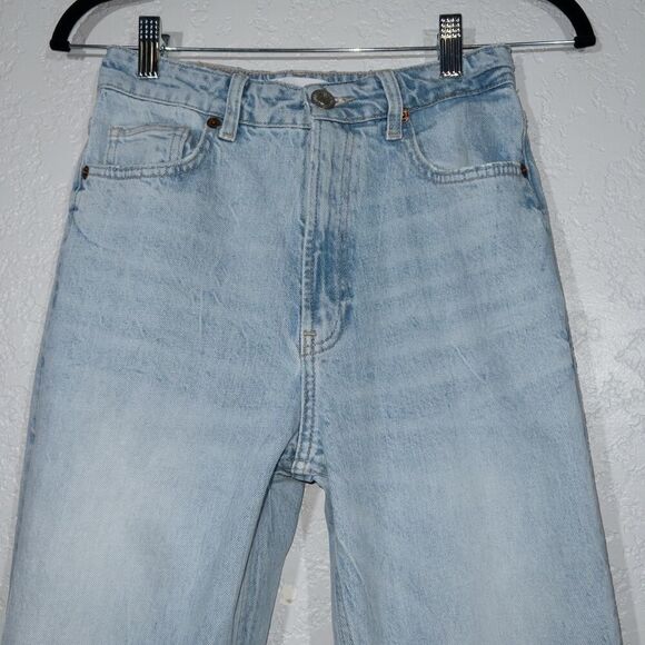 Zara Light‎ Blue Wash Mom Fit High Rise Jeans Size 2 - Picture 2 of 6